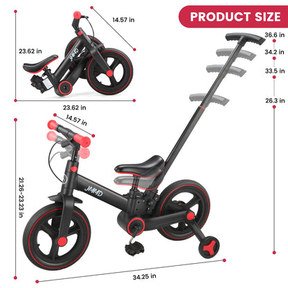🎁Last day 49% OFF🔥6-in-1 Multi-Functional Toddler Balance Bike - Kids Outdoor Toys with Training Wheels