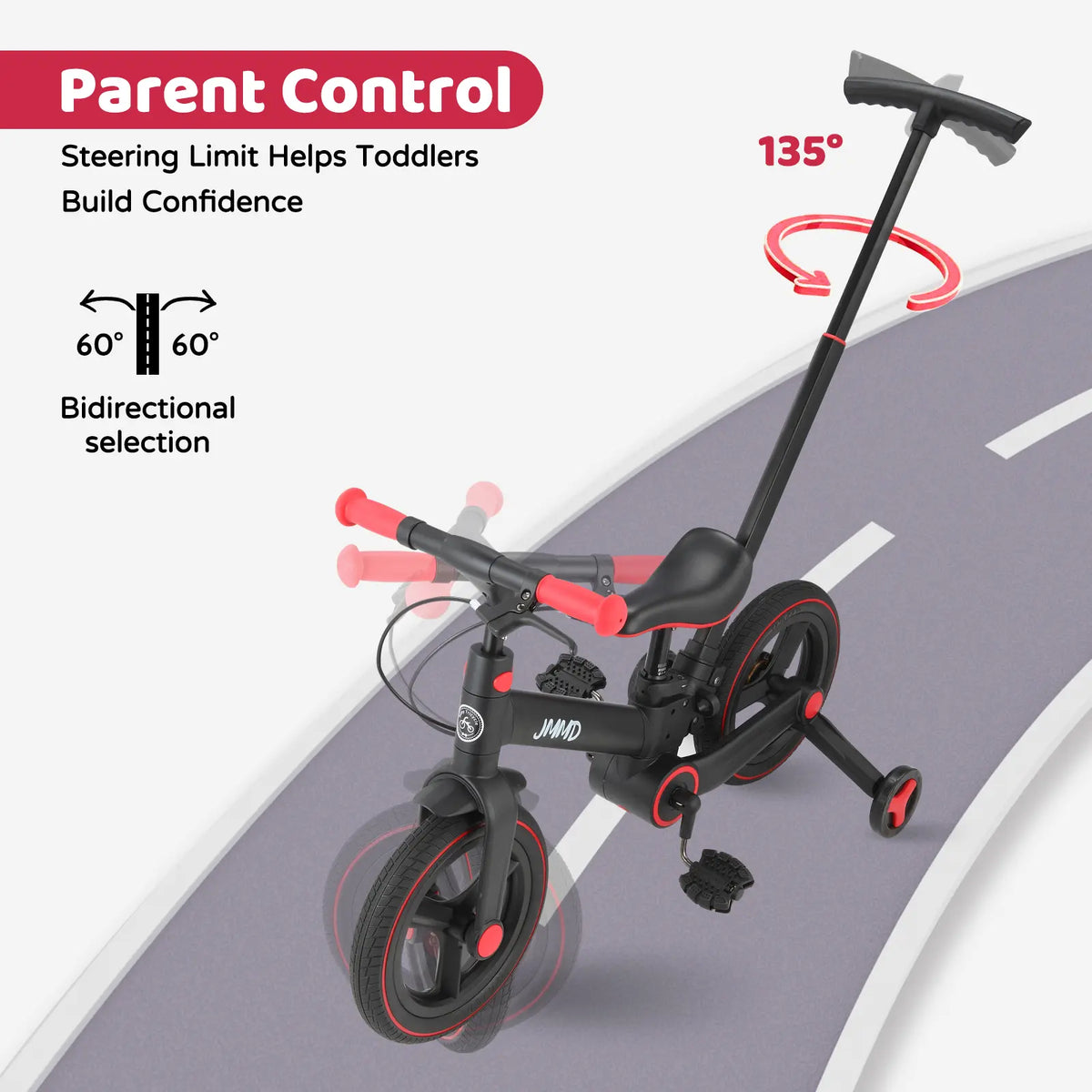 🎁Last day 49% OFF🔥6-in-1 Multi-Functional Toddler Balance Bike - Kids Outdoor Toys with Training Wheels