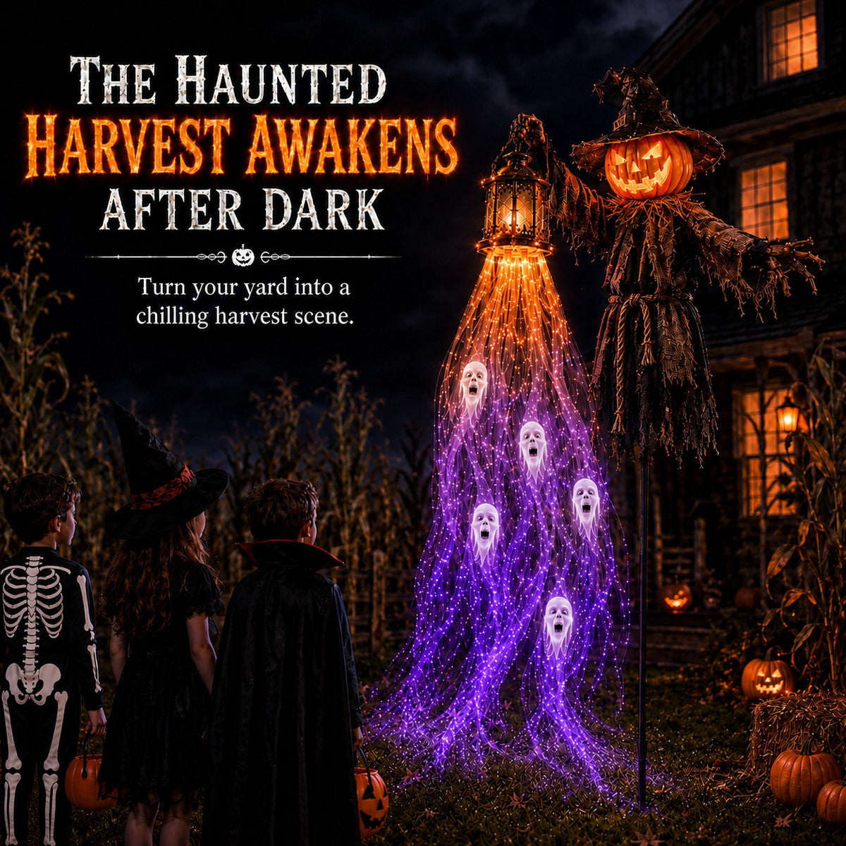 💀Today 49% OFF✨Halloween Soul Harvester Animated Garden Light🏚️