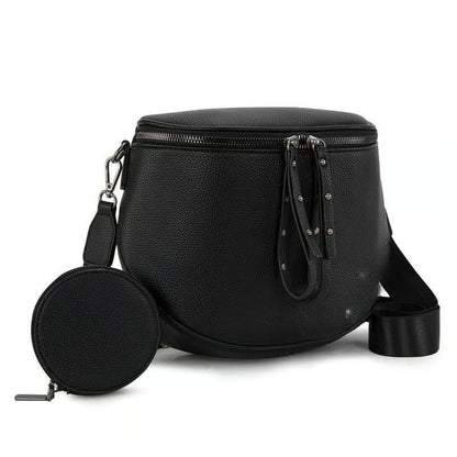 🔥Women's Vintage-Style Saddle Bag with Alligator-Embossed Texture