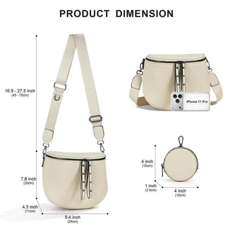 🔥Women's Vintage-Style Saddle Bag with Alligator-Embossed Texture