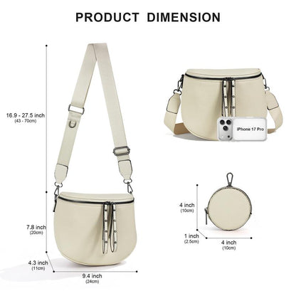 🔥Women's Vintage-Style Saddle Bag with Alligator-Embossed Texture