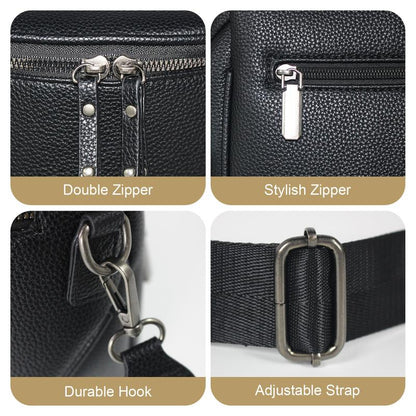 🔥Women's Vintage-Style Saddle Bag with Alligator-Embossed Texture