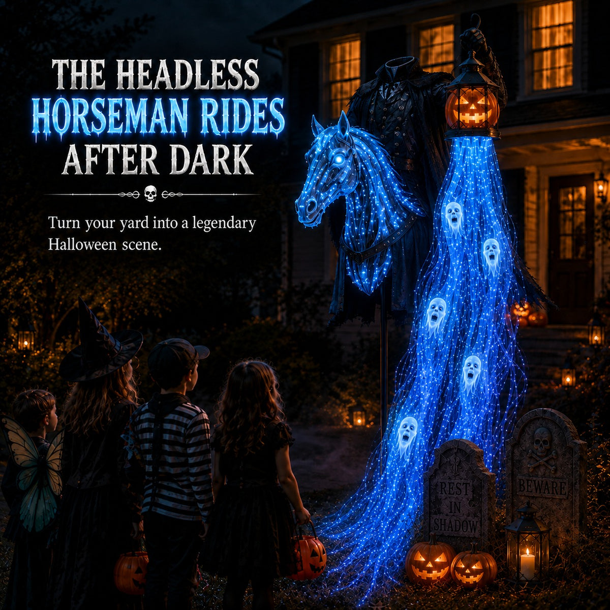 💀Today 49% OFF✨Halloween Soul Harvester Animated Garden Light🏚️